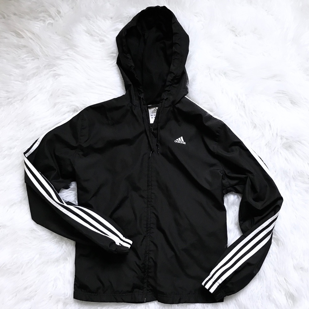 adidas Original Windbreaker Jacket Zip Up Shirt M