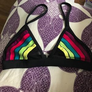 Pacific and Driftwood Rainbow Bikini Top