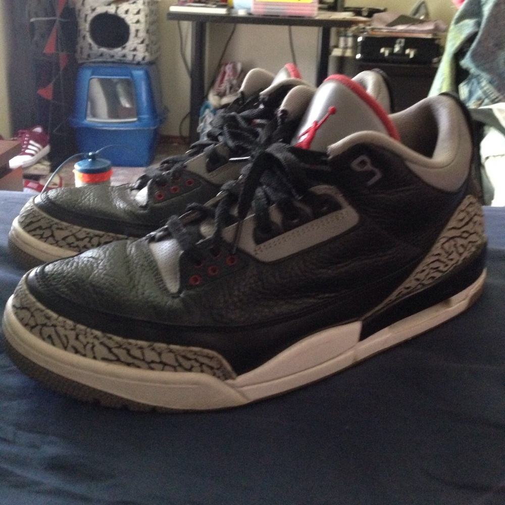 2010 release air jordan 3 black cement