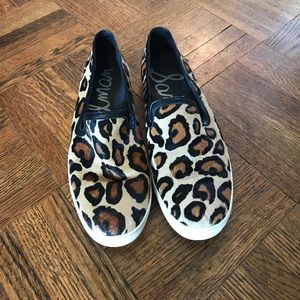 Sam Edelman Calf Hair Leopard Tennis Shoes - 8.5