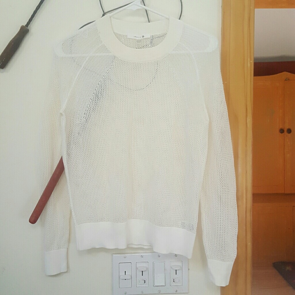 White see through Theory shirt