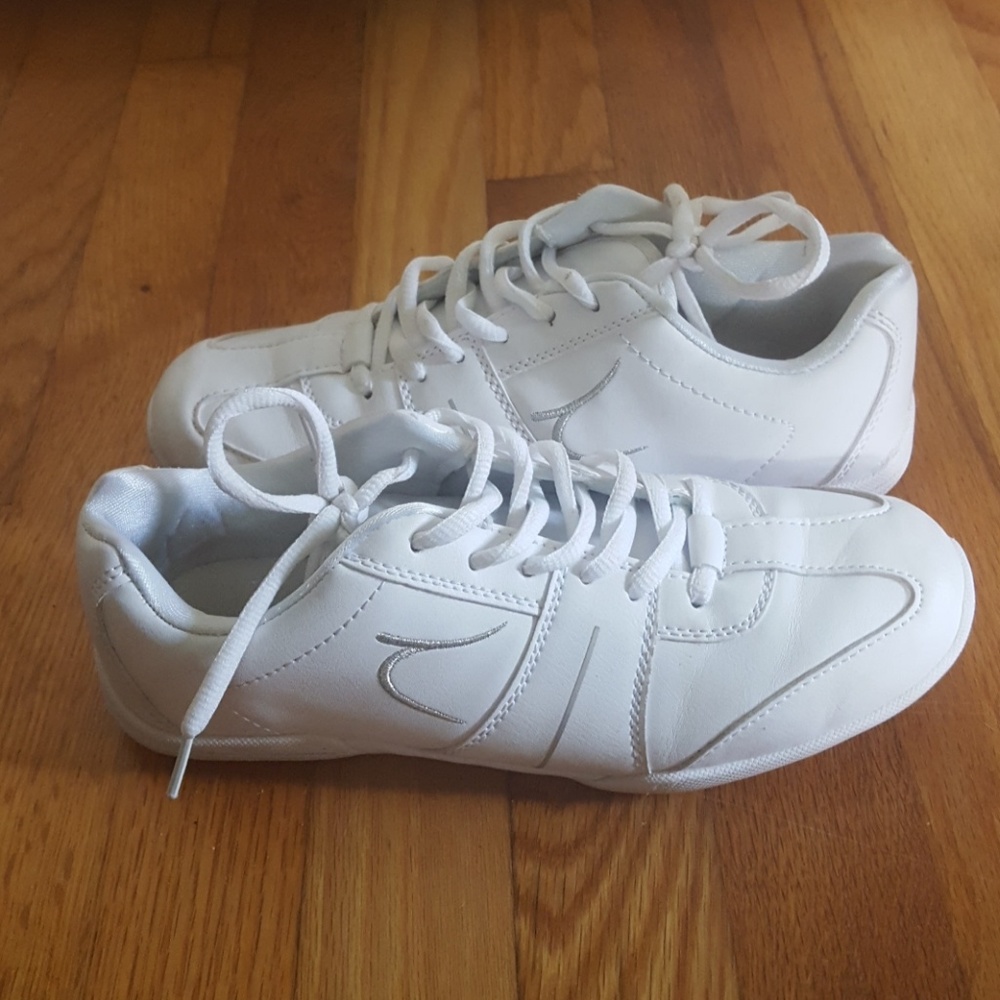 White Team Cheer Tennis Shoes