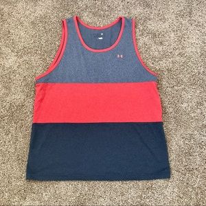 Men's Under Armour Men's Red and GrayTank Top