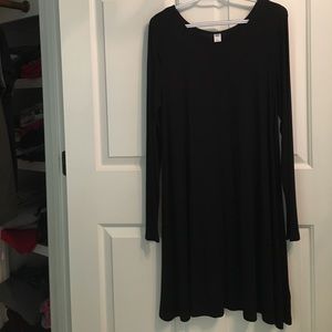 Black Old Navy Long sleeve Tshirt Dress