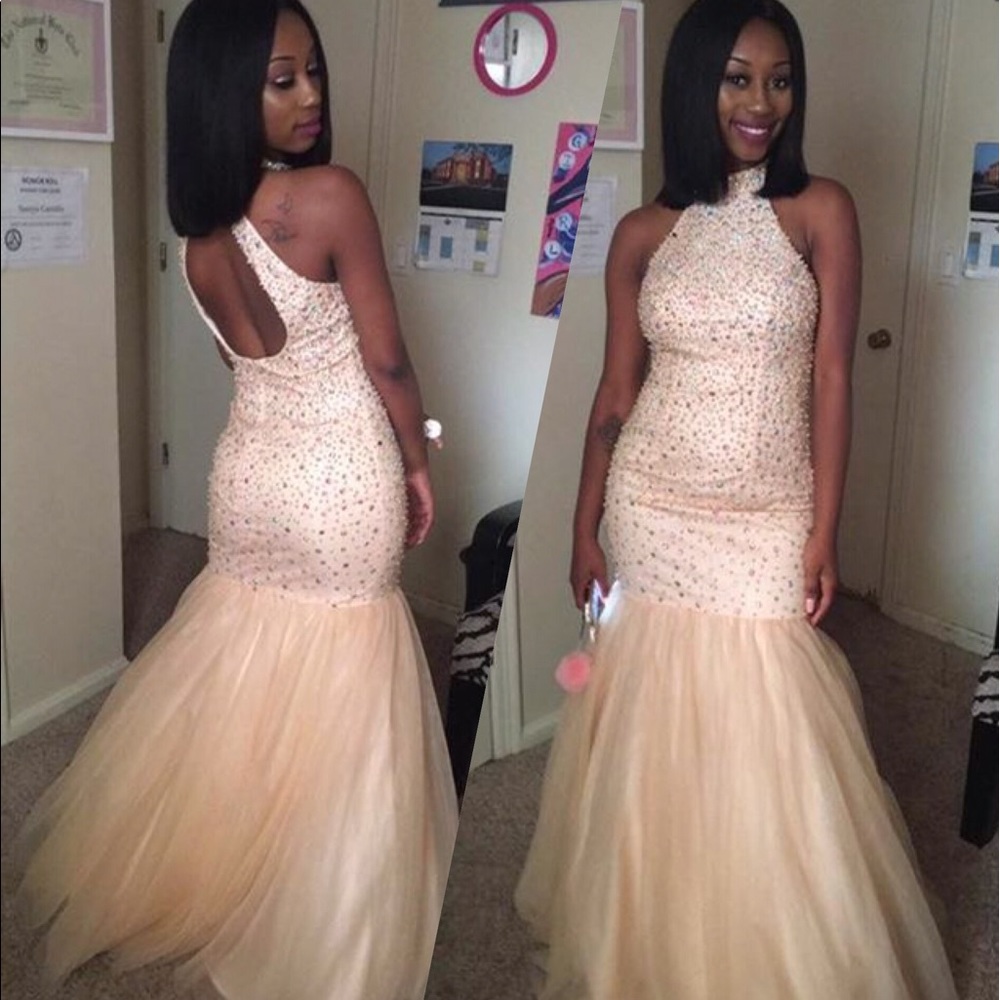 2017 Rhinestone Mermaid Prom Dress