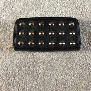 Black studded wallet