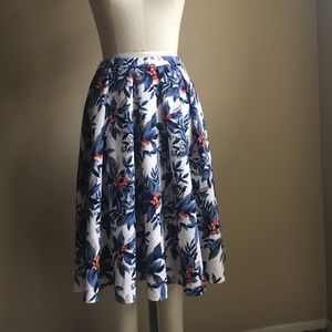 Floral high waist skirt