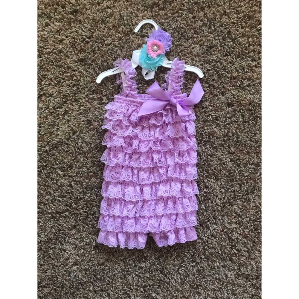 Romper with matching bow