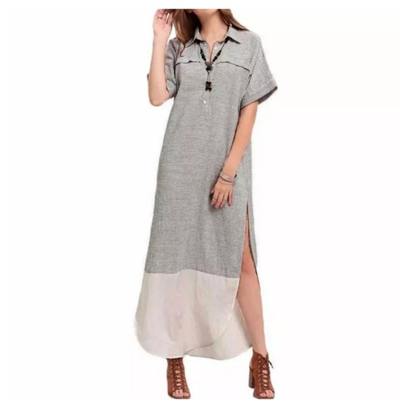 💚H.P.❤ Maxi Shirt Dress (Size S & M) - Picture 2 of 5