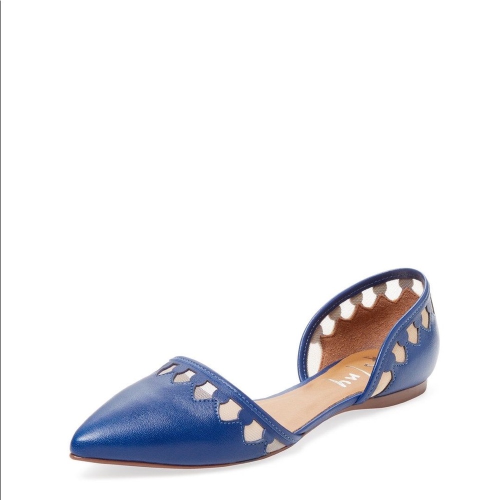 French Sole NY/FS Vivaldi leather Flat sz. 8 Blue