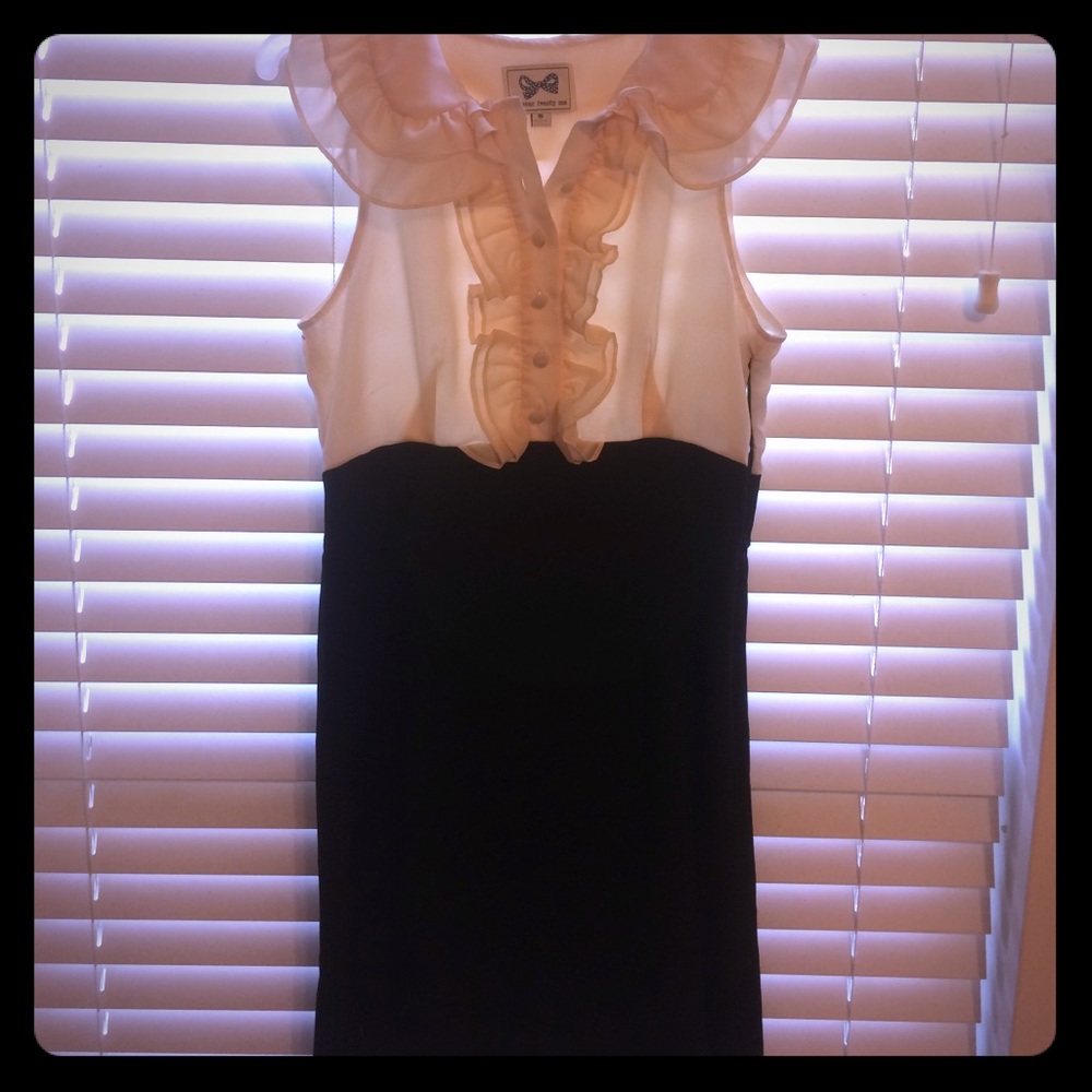 Black and Cream cocktail dress