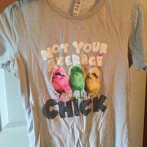 "Not your average chick" grey t shirt