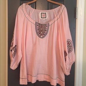 Chelsea & Violet Pink Peasant Top