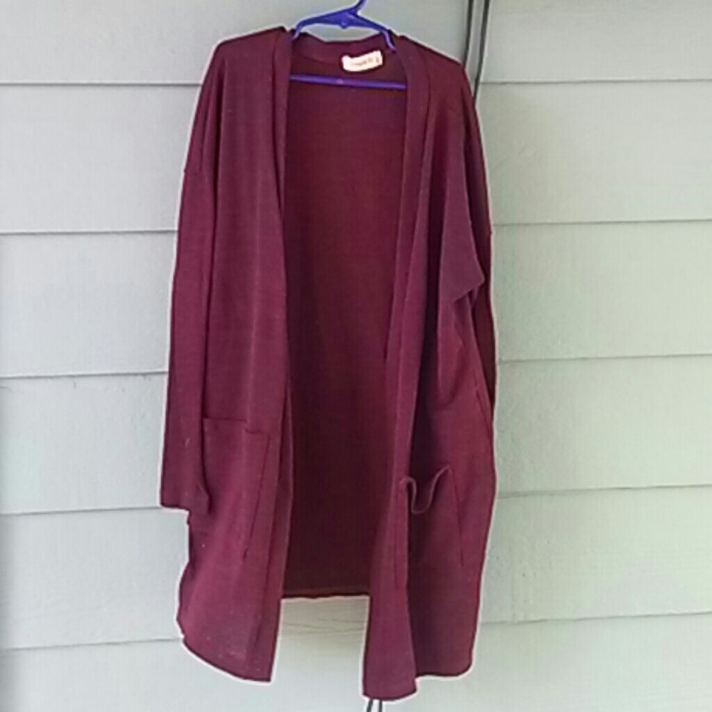 Burgundy Cardigan