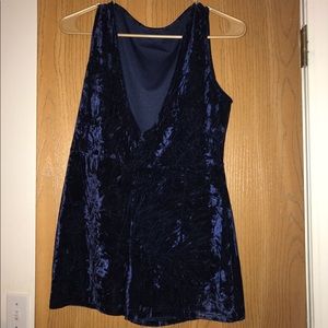 Crushed velvet romper