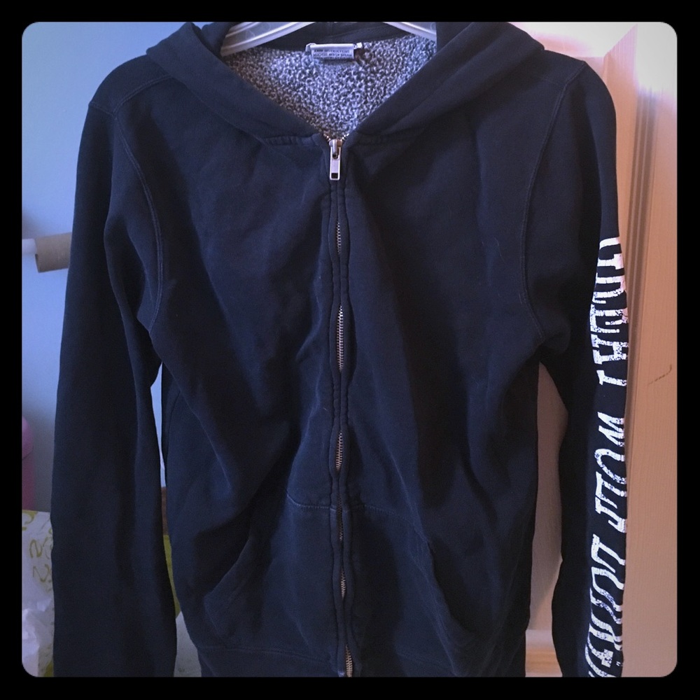 Navy blue zip up jacket