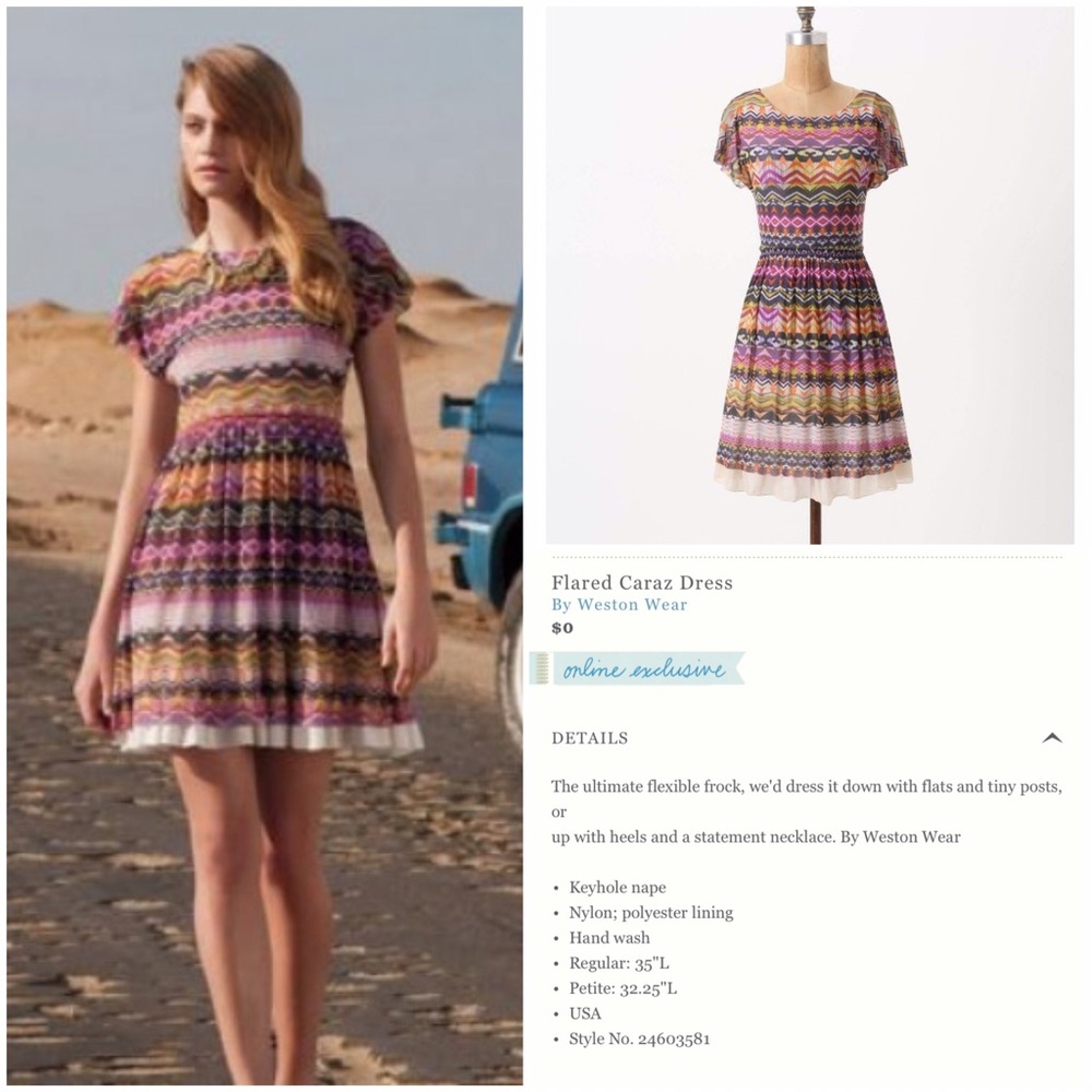 Anthropologie Weston Wear Flared Caraz Dress - L