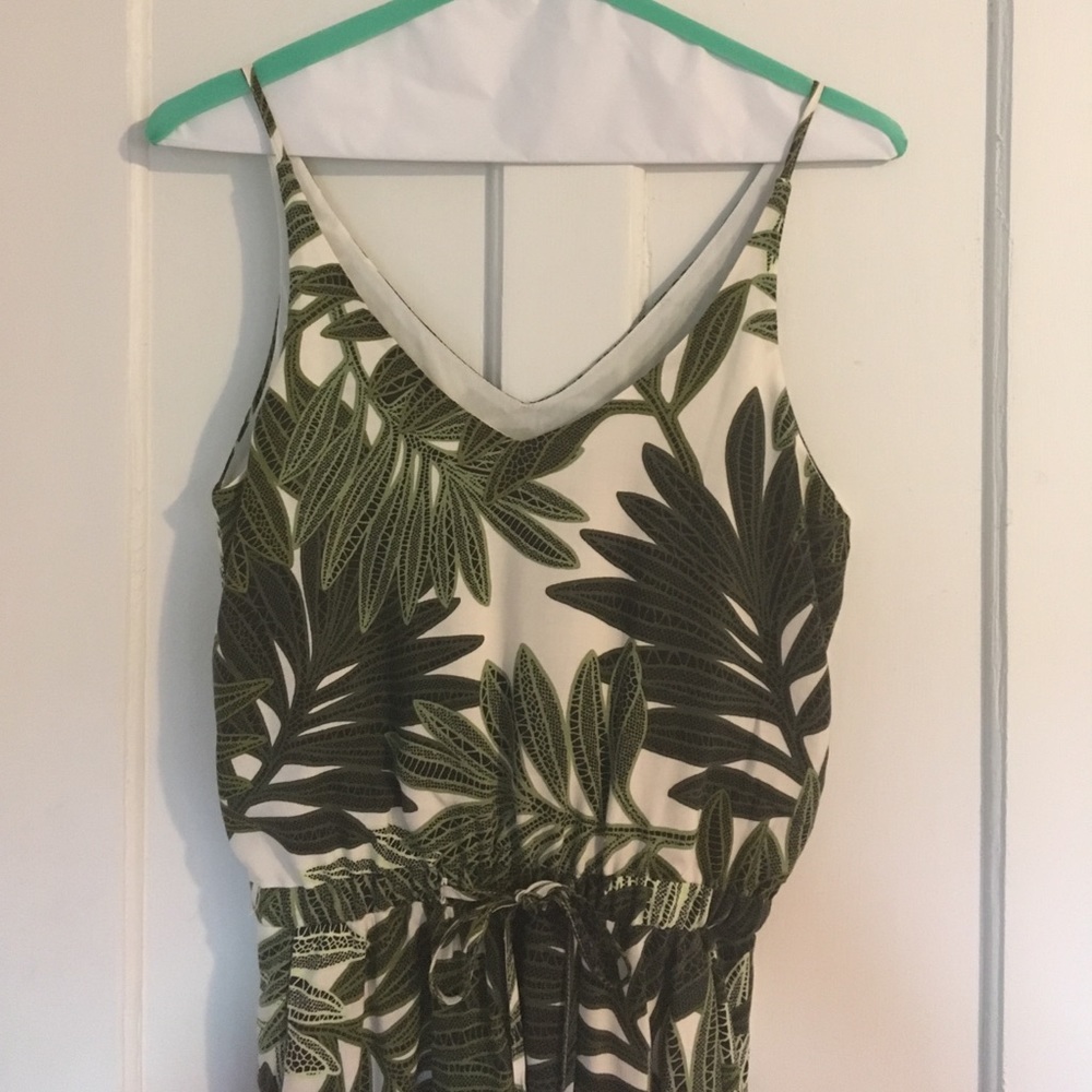 Top Shop palm print jumpsuit