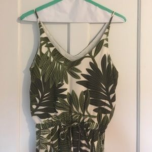 Top Shop palm print jumpsuit