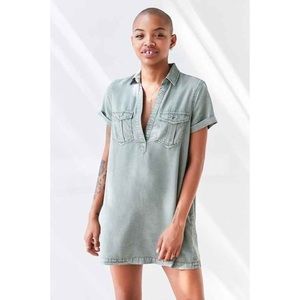 Urban Outfitter green mini shirt dress