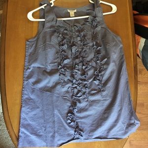 Lavender ruffle front tank top from J. Crew