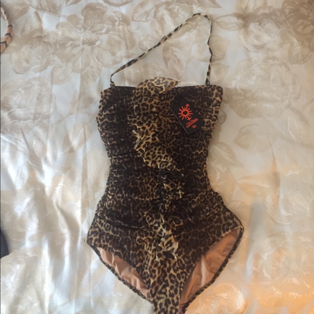 Leopard swim suit