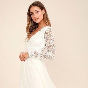 Lulus White long sleeve dress