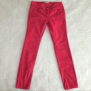 Free People Coral Corduroy Skinny Pants Sz 27
