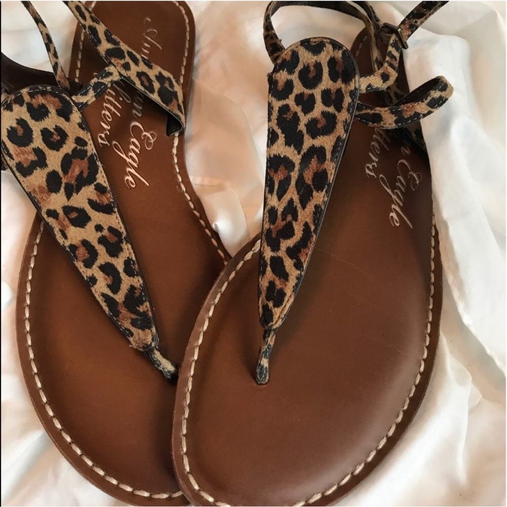 American Eagle Outfitters Cheetah Print Sandals