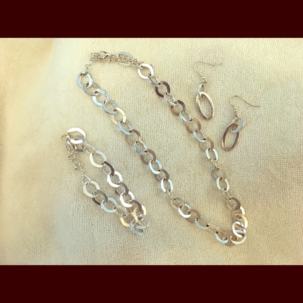 Silver plated 3 piece jewelry set
