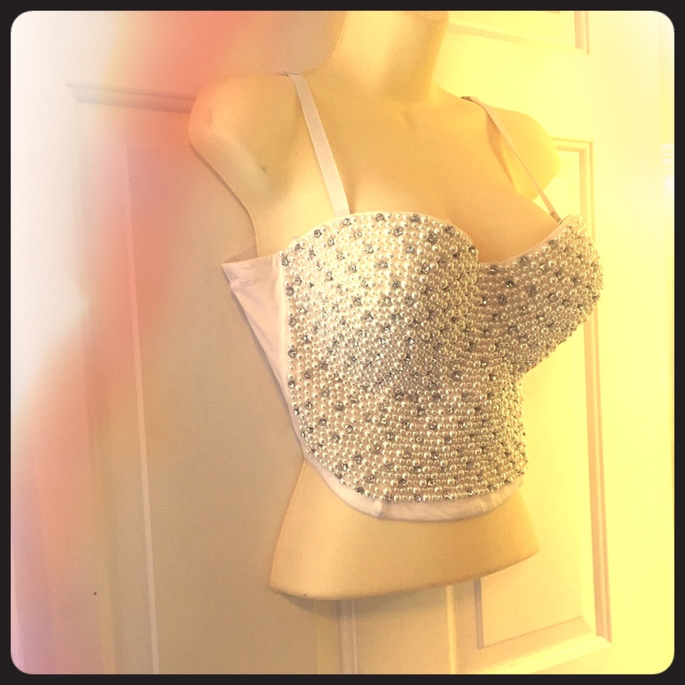 White Pearl beaded top