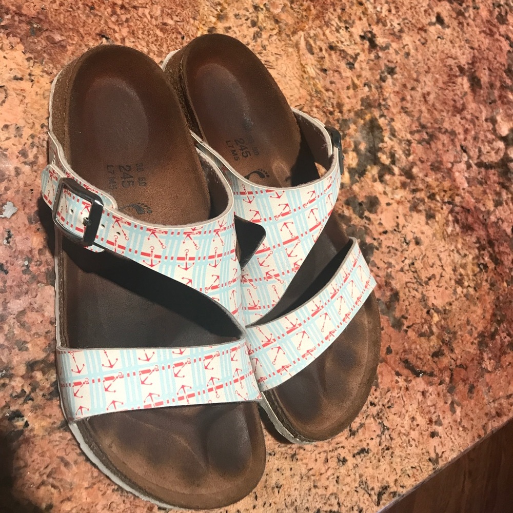 Anchor Print Birkenstocks😍