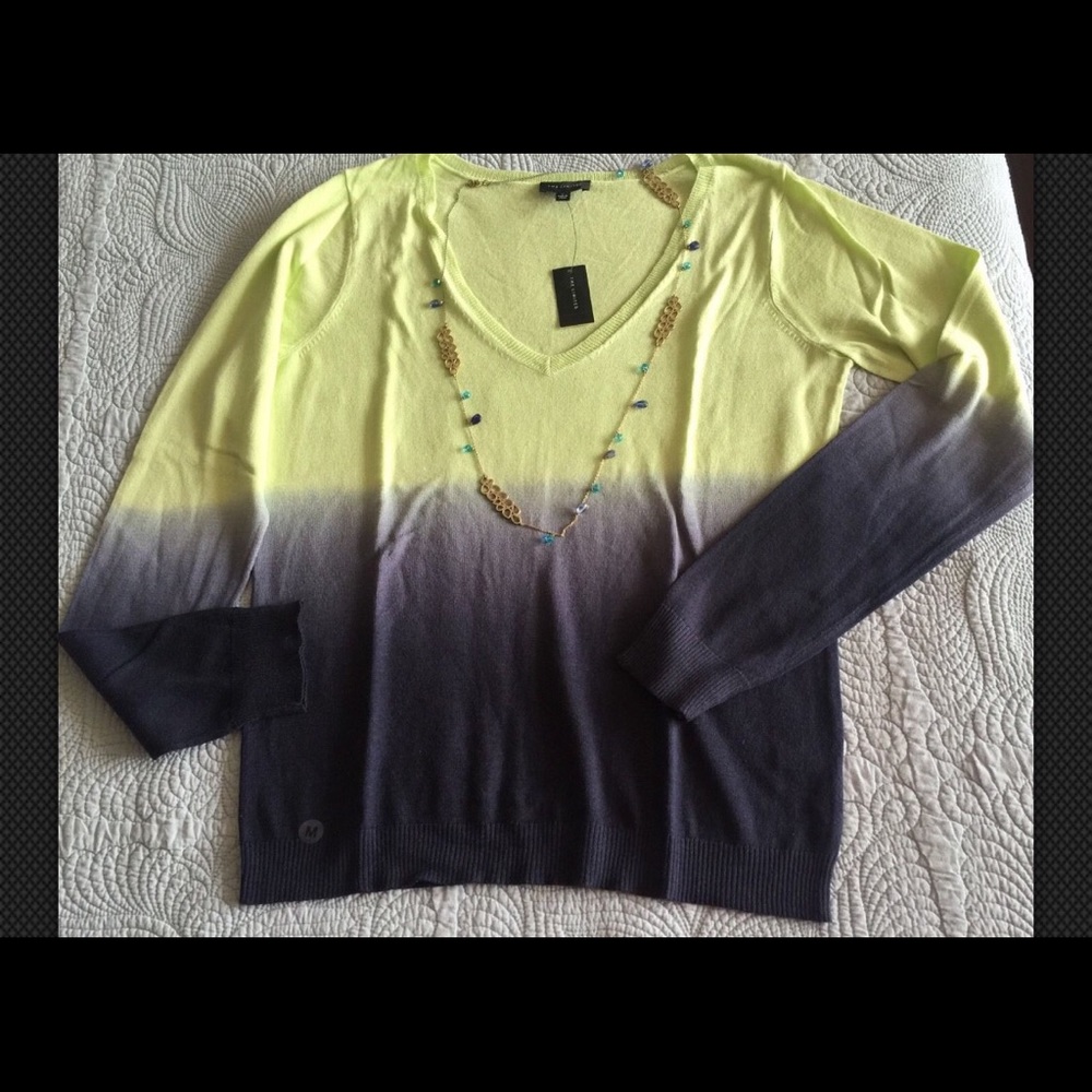 NWT / The Limited L/S V-neck Tie Dye Sweater