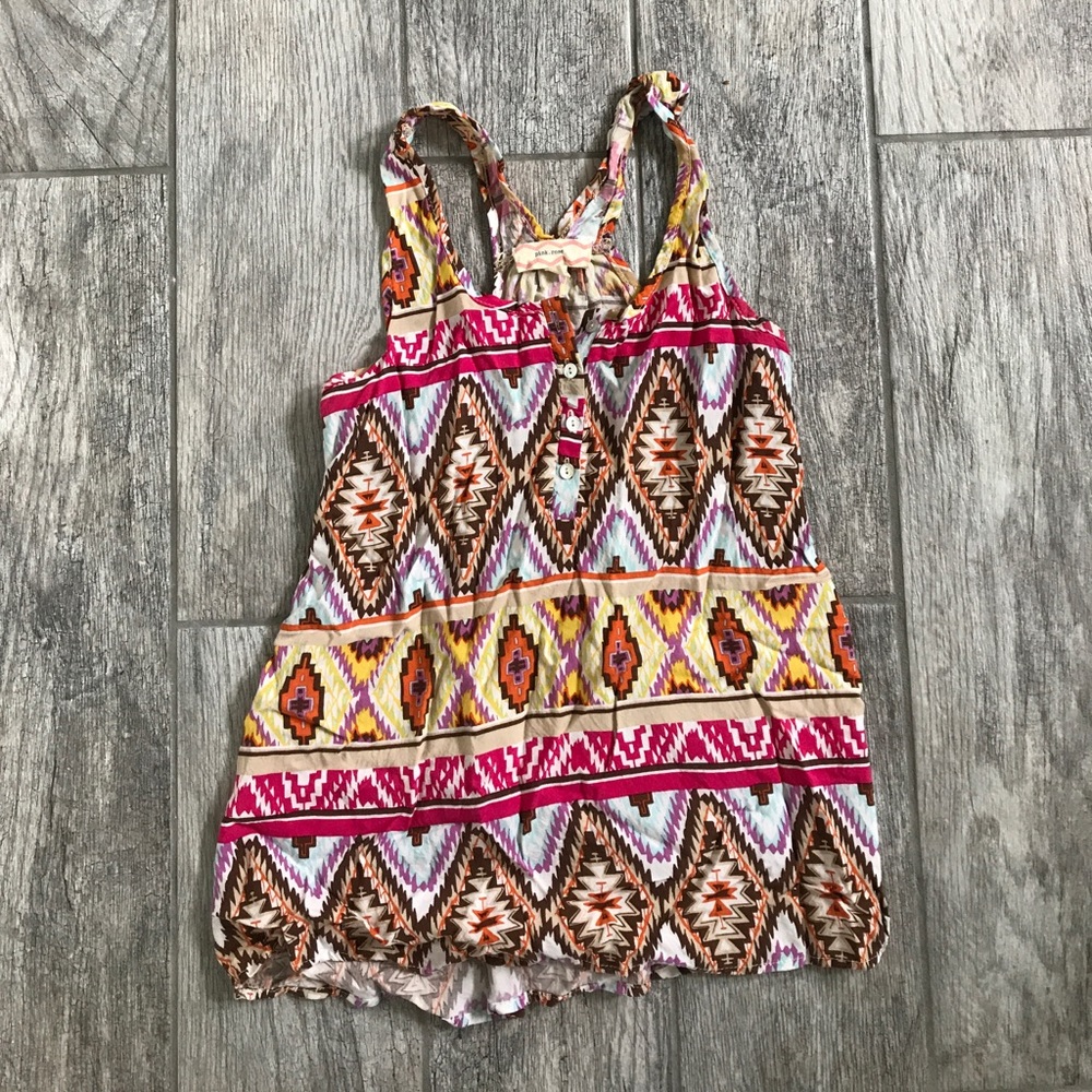 Pink rose size small tank top