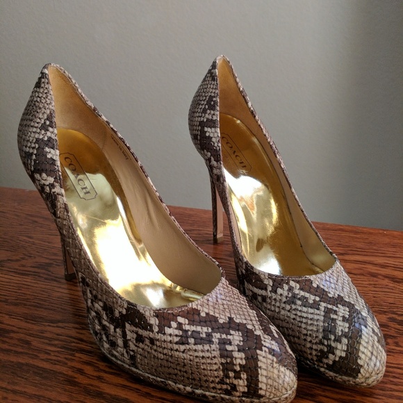 Coach Nala Python Heels - Picture 3 of 8