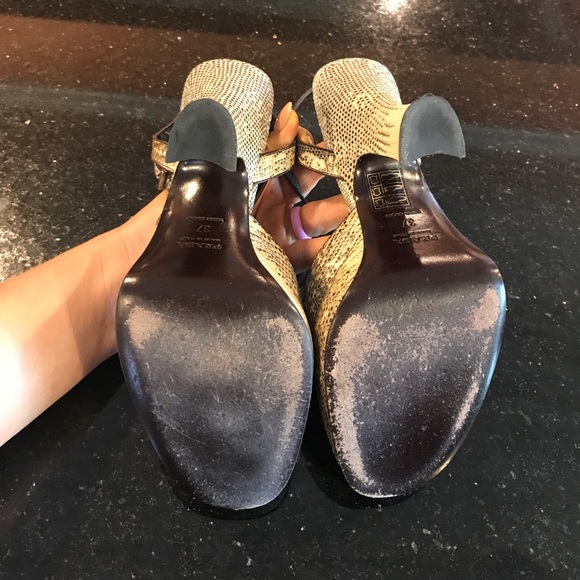 Vintage PRADA Snakeskin Strappy High Heels - Picture 5 of 5