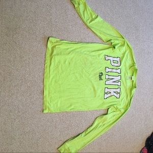 PINK VS Light Green Long Sleeve T-Shirt