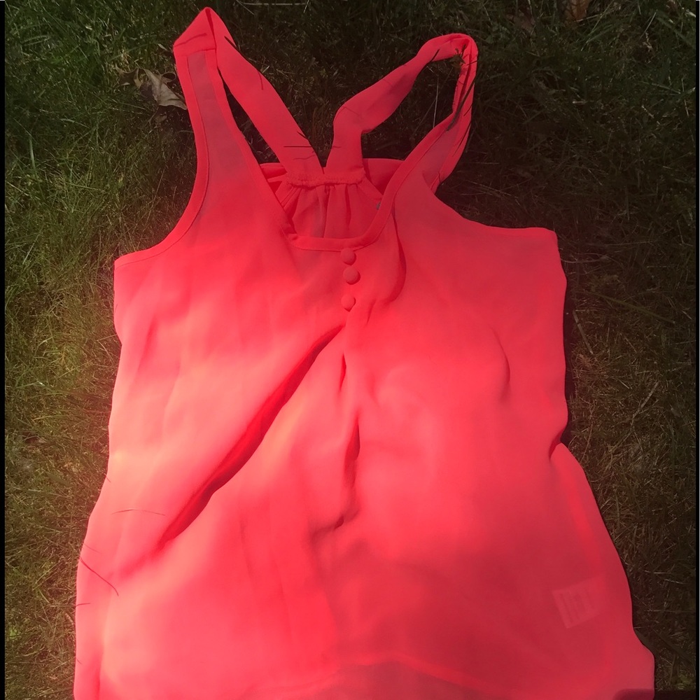 Bright Hot Pink Flowy Bow Tank