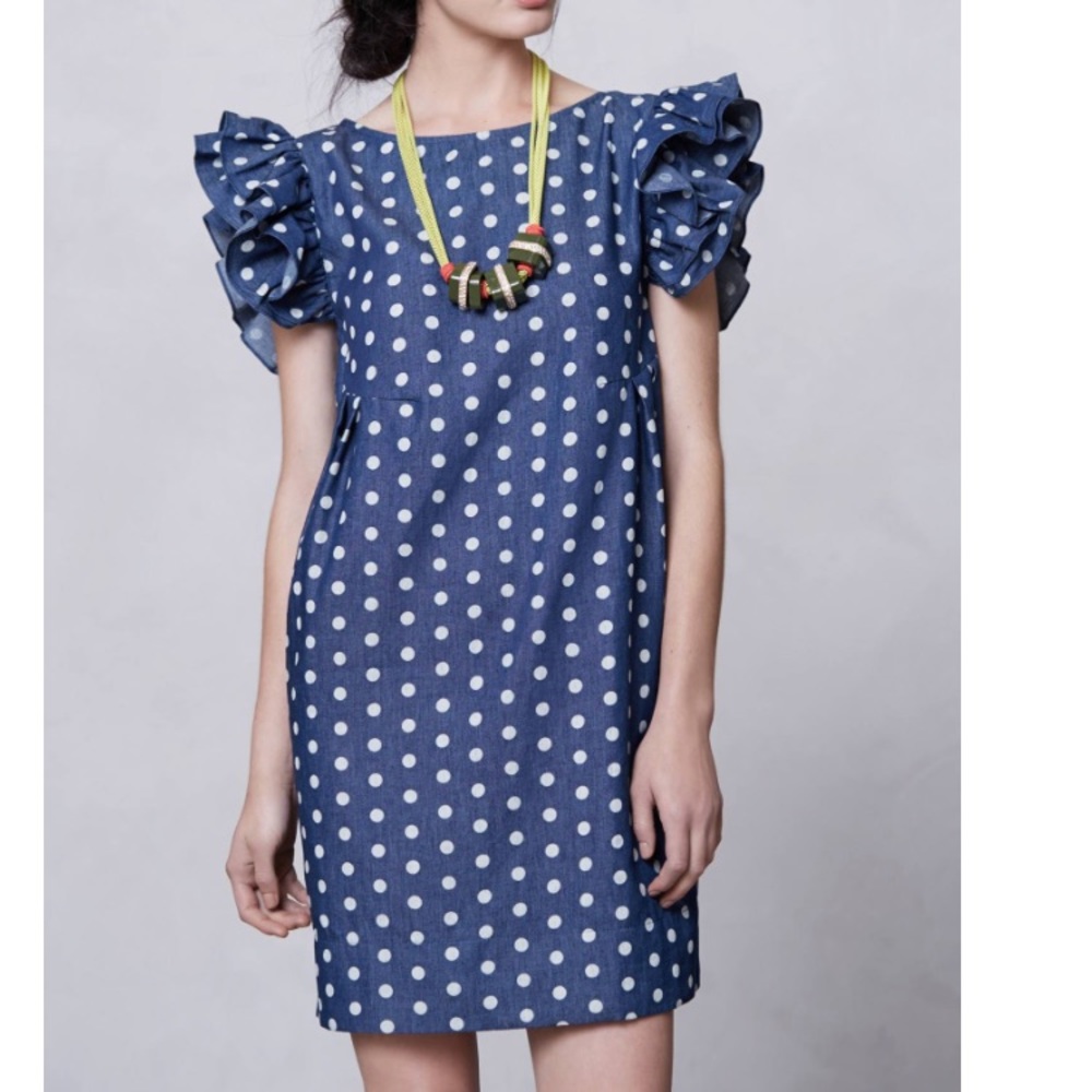 Karen Walker Chambray polka dot dress