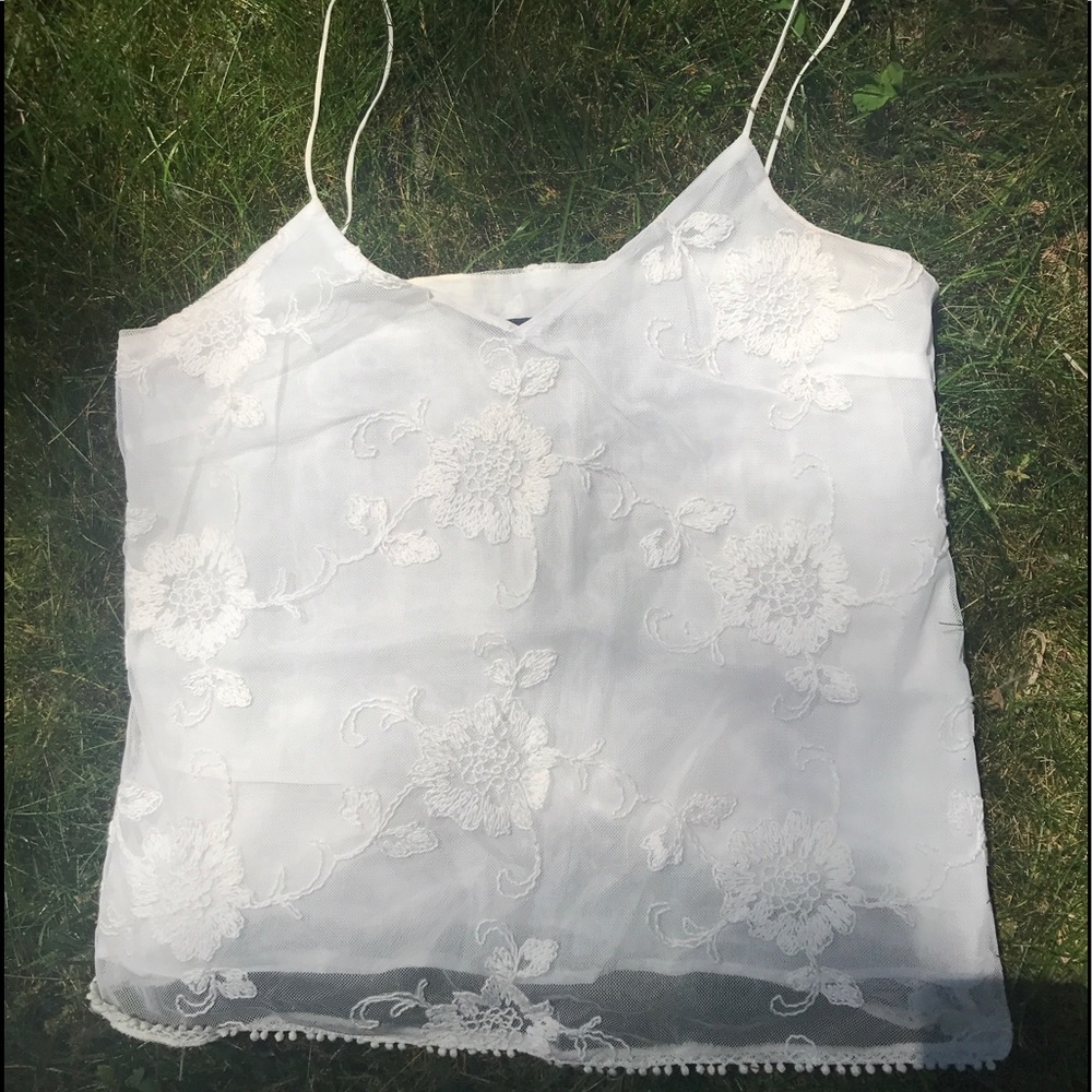 White Lace Zara Tank