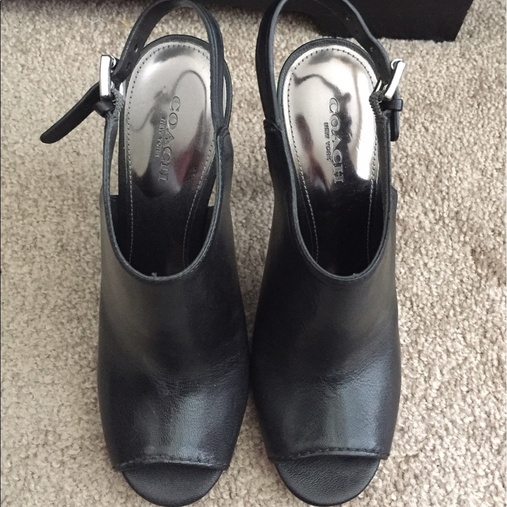 Coach Lenora Peep Toe Heels