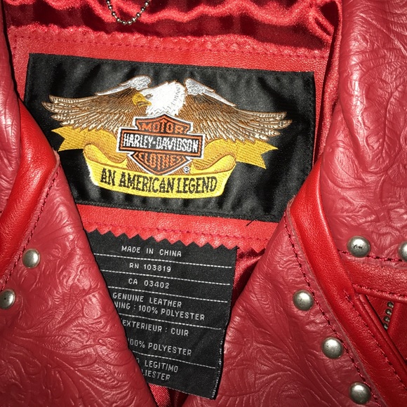 RARE RARE --H-D RED LEATHER 100TH Commemorative - Picture 2 of 8