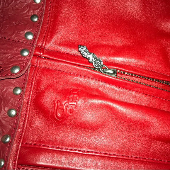 RARE RARE --H-D RED LEATHER 100TH Commemorative - Picture 3 of 8