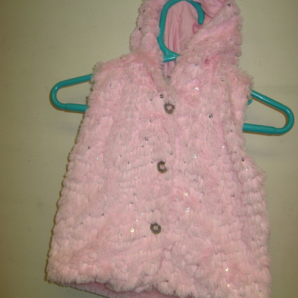Fake fur coat for 24 months old Pink