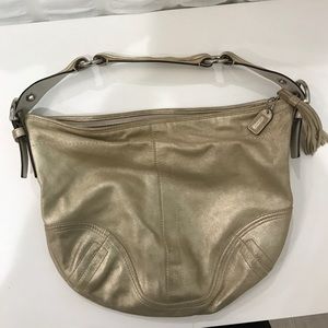 Coach gold shoulder bag
