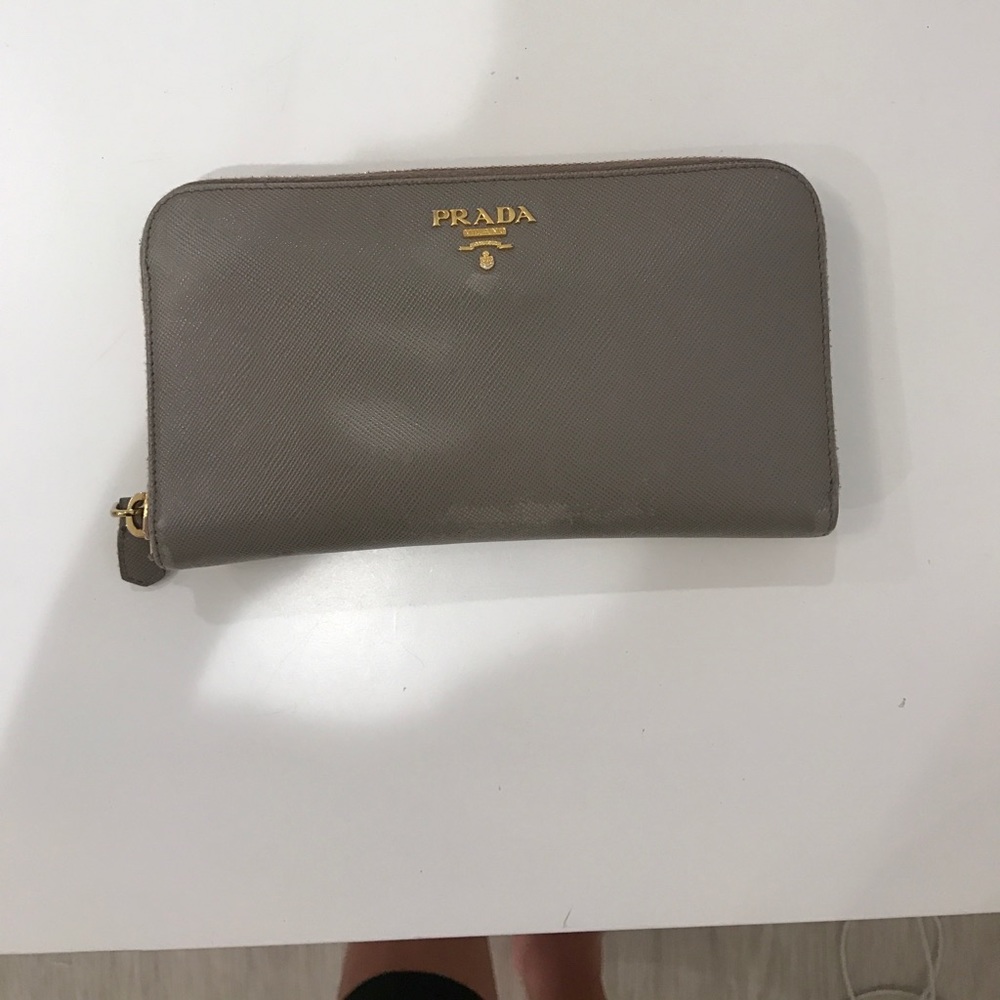 Prada gray wallet