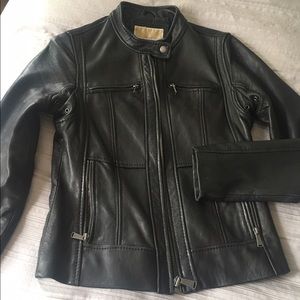 Michael Kors black leather jacket
