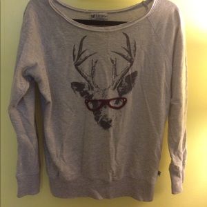 Deer with Glasses Crewneck Sweater