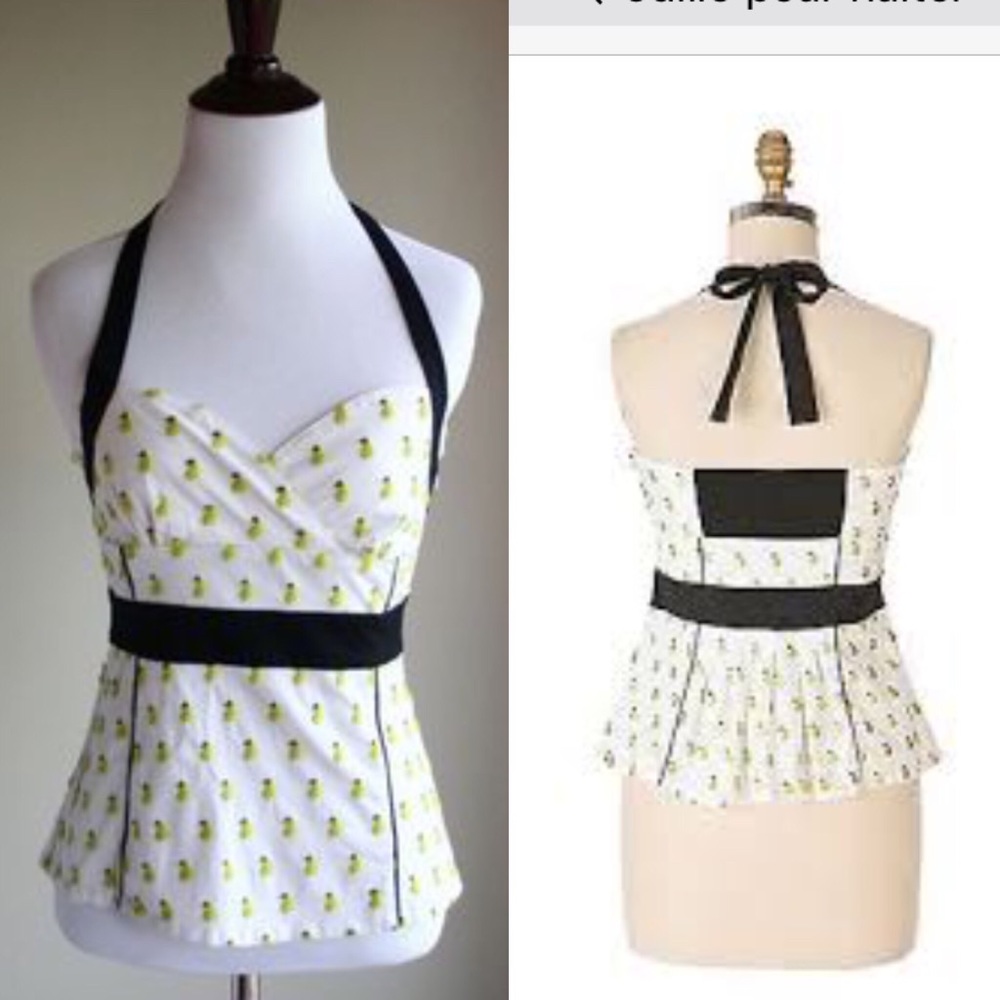 Odille Bartlett Pear halter top size 12