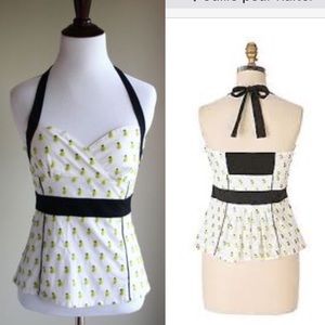 Odille Bartlett Pear halter top size 12